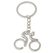 Nøglering med racercykel -cyklist. Massiv metal. 9 cm 